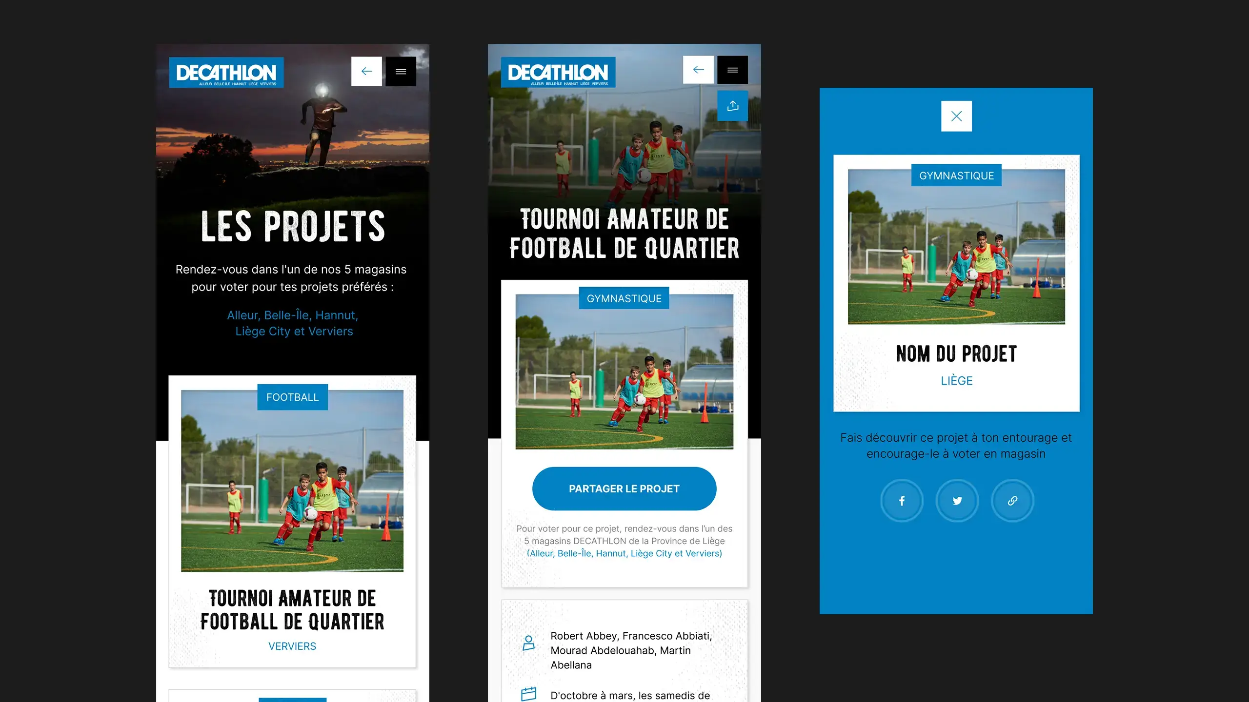 Captures d’écran du site mettant en avant l’aspect responsive du site